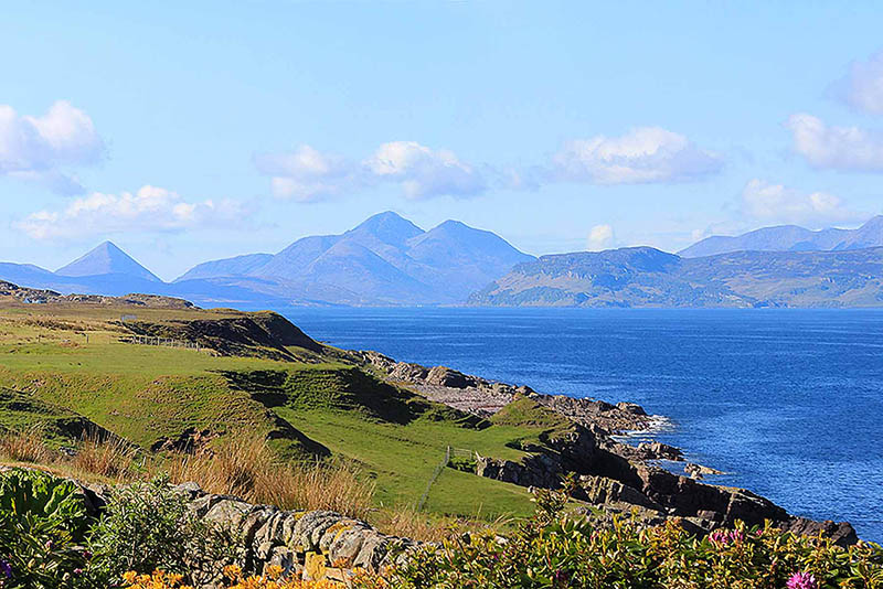 View of the Cuillin of Skye and Raasay